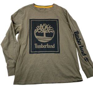Timberland Mens Long Sleeve Logo T-Shirt Large Regular Fit 100% Organic Cotton O